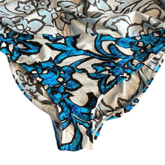 SUNSETS  NWT, Swim skirt ,skort, sz 14, floral sea design,blue,white, coastal - Picture 11 of 15